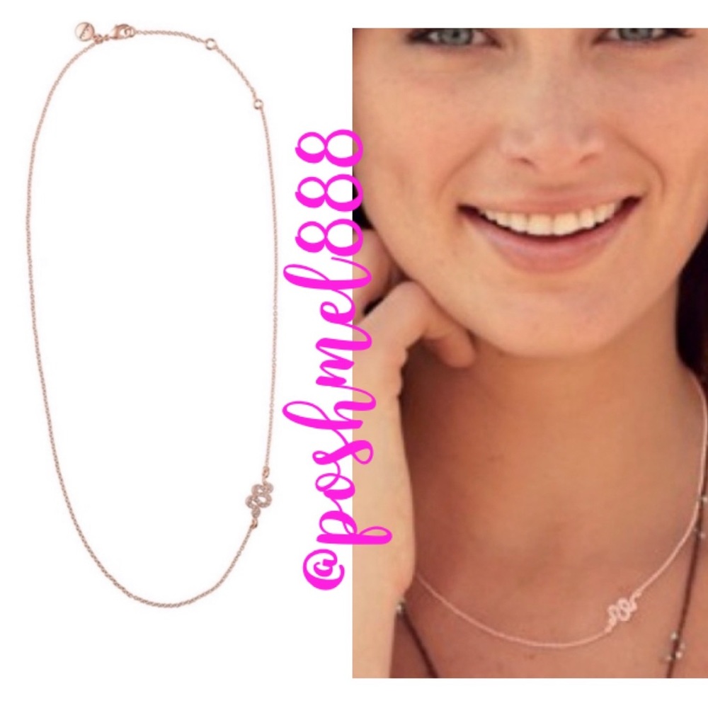 Stella & Dot | Delicate Dainty Rose Gold Sidewinder Snake Necklace Retir…